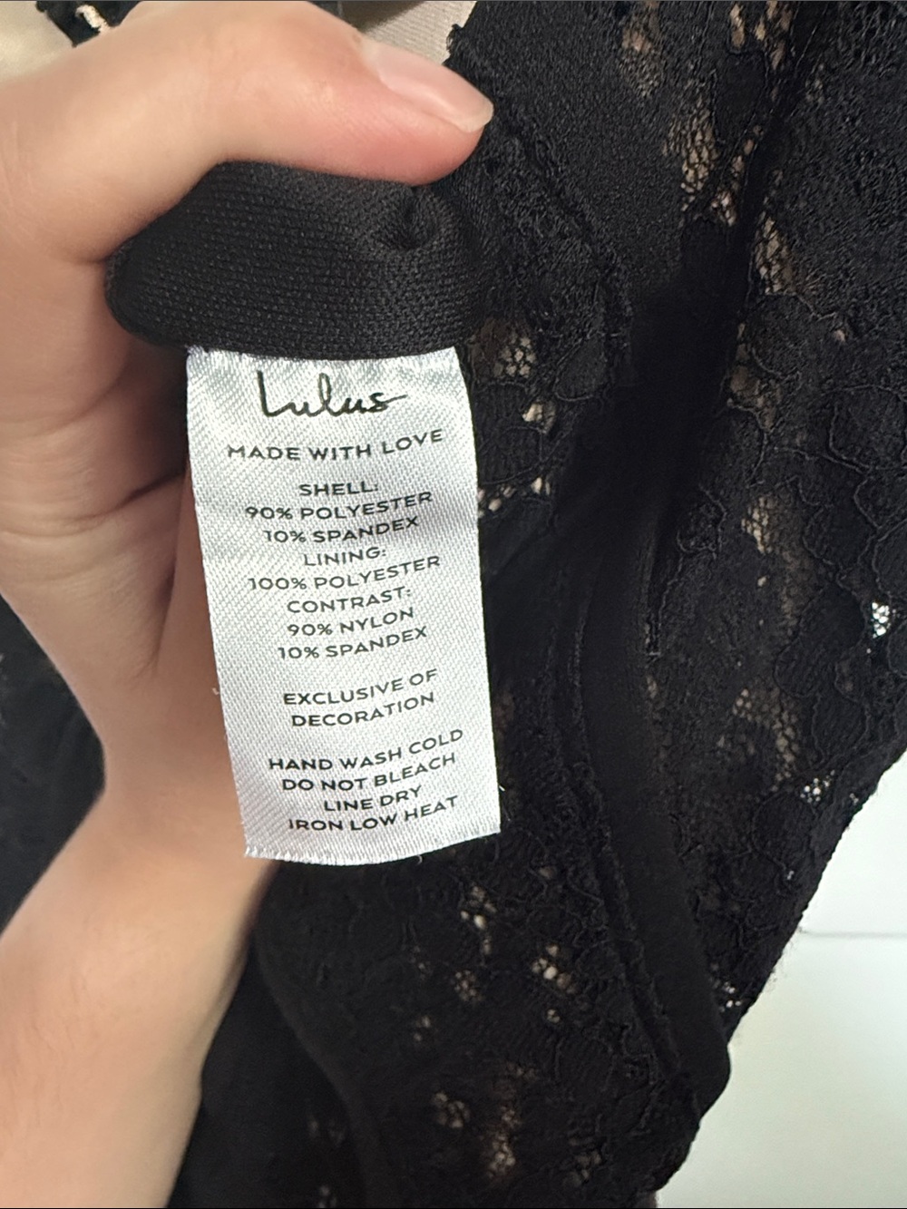 Lulu's Black Lace Bodice jumpsuit with Nude Lining - Picture 3 of 9
